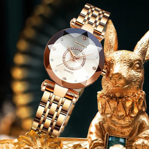 Reloj Súper Elegante para Dama con Cristal Facetado